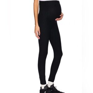 Beyond the Bump Fold Over Belly Maternity Leggings Black Size Smalll